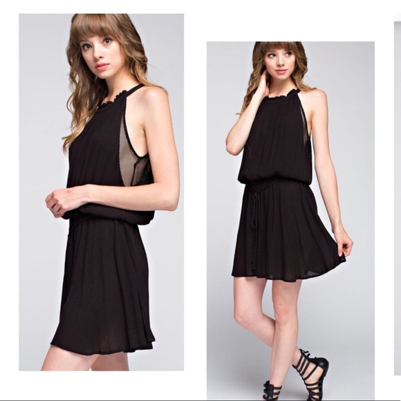 🥂 Modern Black Netting Dress 🌟 - Picture 4 of 6